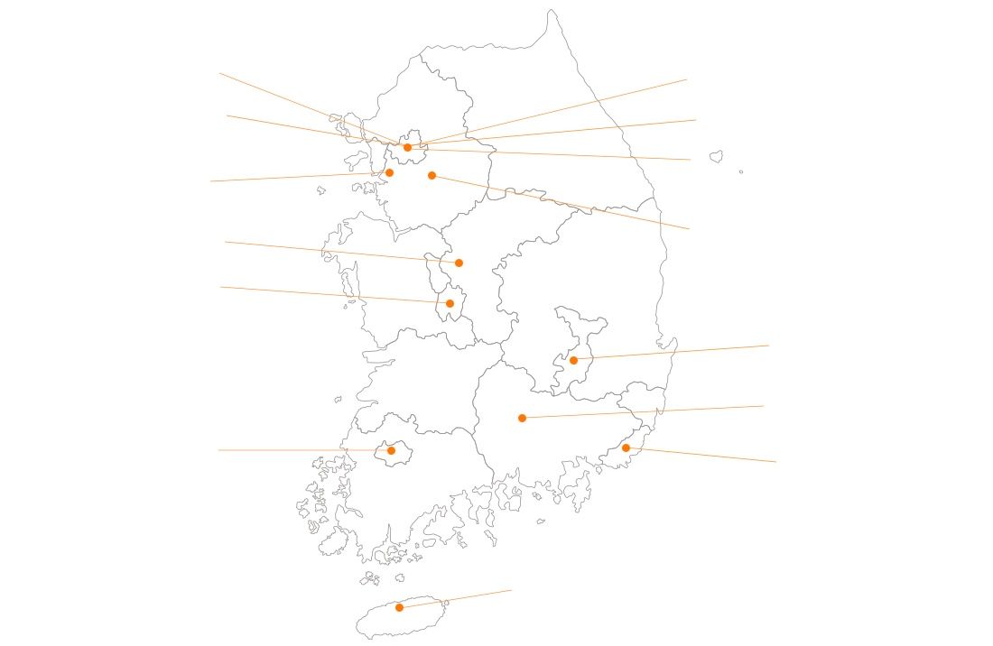 이지브레인 지점 지도